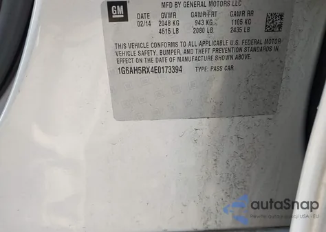 2014 Cadillac Ats Luxury from USA, damaged, VIN 1G6AH5RX4E0173394